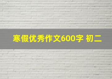 寒假优秀作文600字 初二